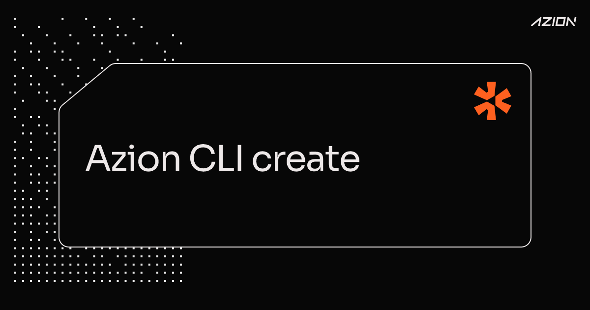 Azion CLI create - Documentação Azion